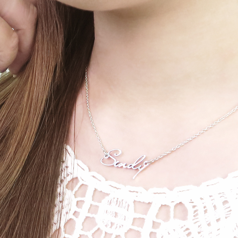 純銀訂製 姓名項鍊 字母項鍊 經典款 925純銀項鍊 女生項鍊