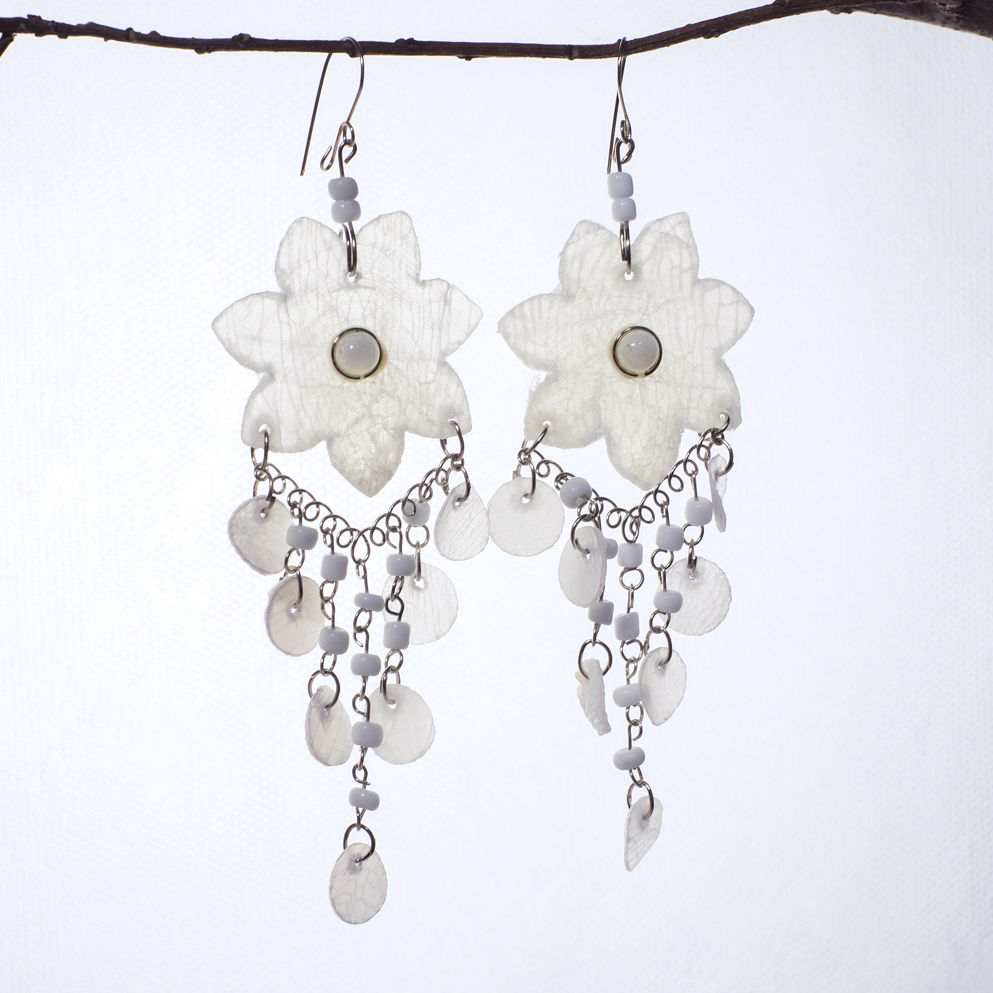 亞馬遜工藝｜魚鱗耳環 逐日｜秘魯