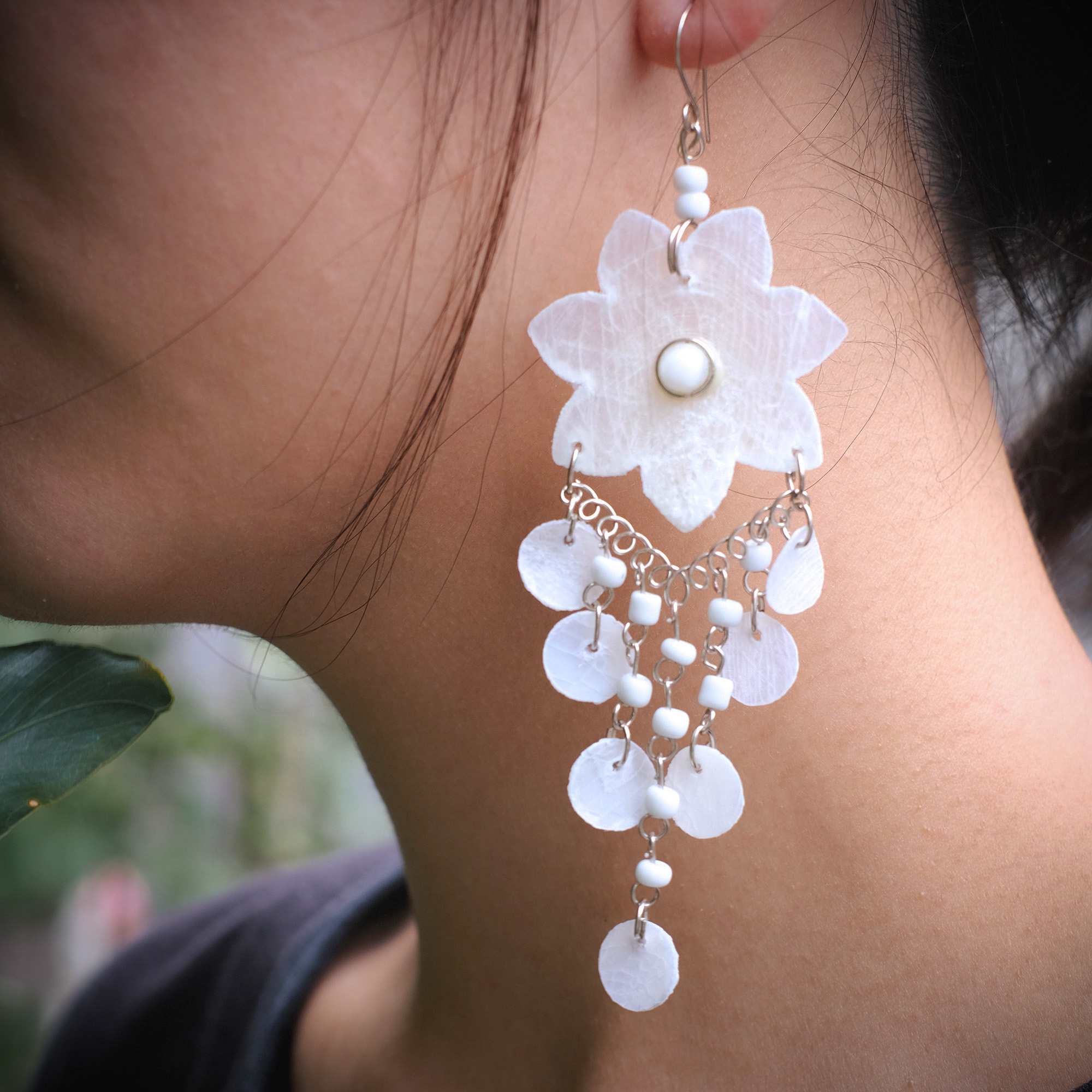 亞馬遜工藝｜魚鱗耳環 逐日｜秘魯