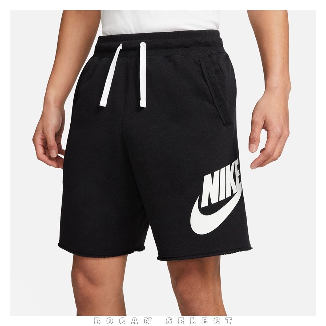 NIKE 不收邊 毛巾邊 黑白 棉短褲 DX0503-010