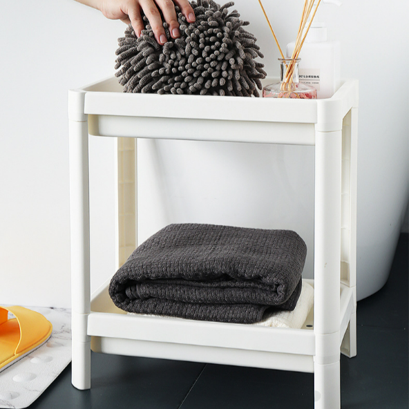 《4281》極簡風素色多功能雙層收納架