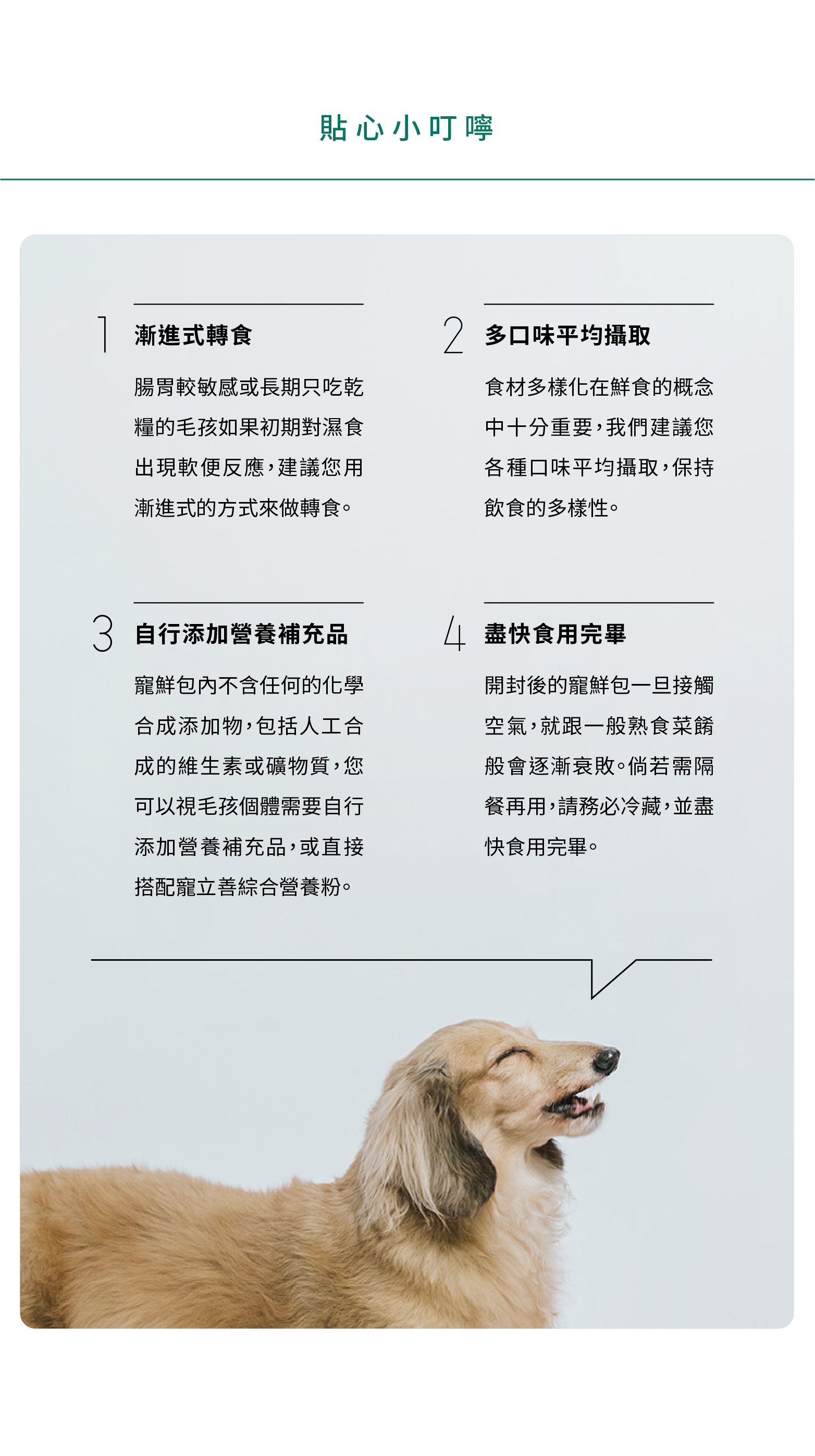寵物鮮食包的使用注意事項