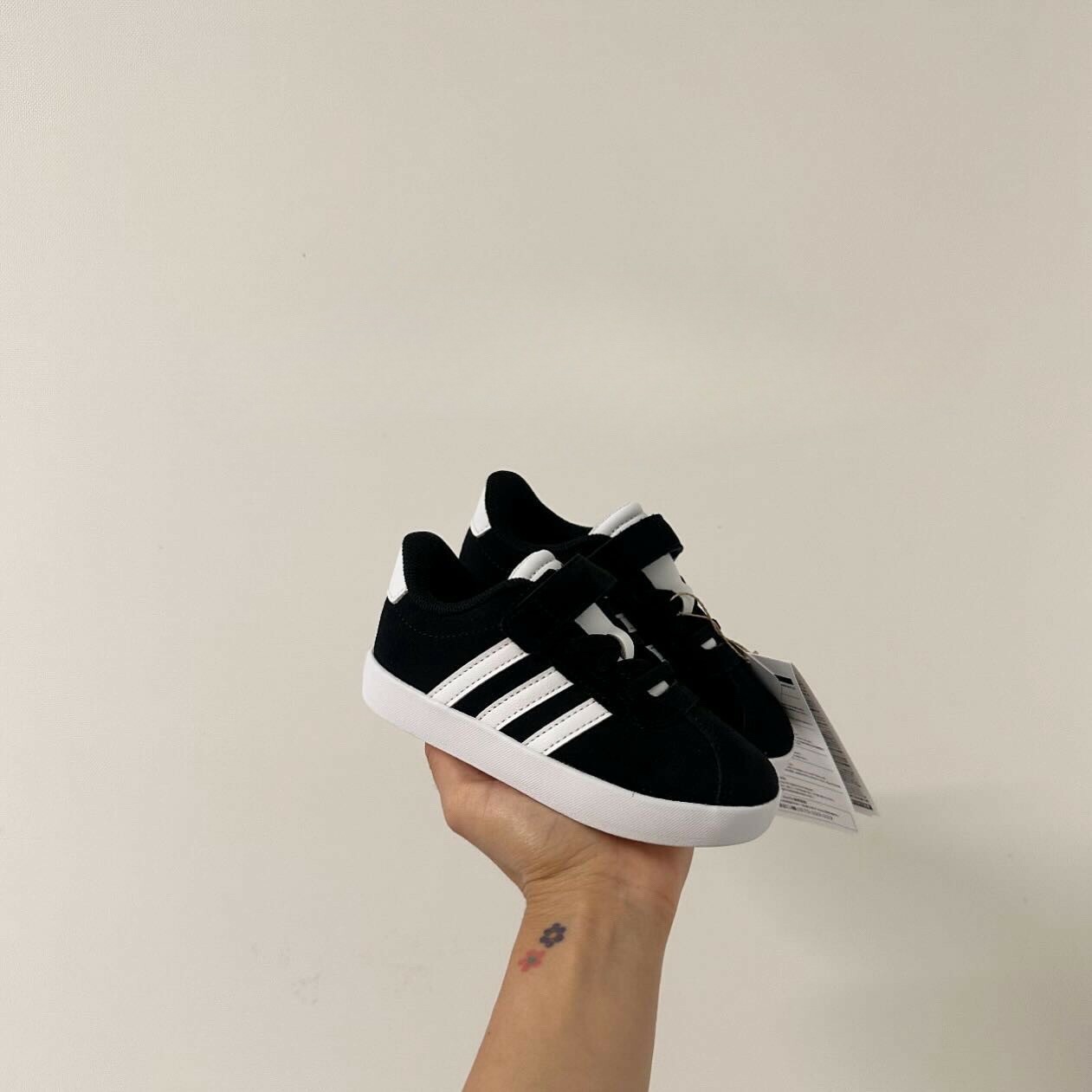 Adidas VL Court 3.0 EL1 黑白 熊貓 魔鬼氈 小童 童鞋 德訓鞋 JH5290