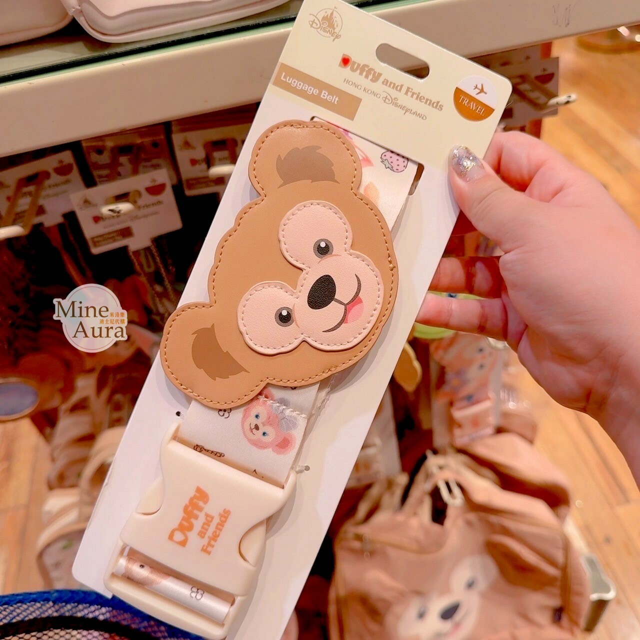 達菲 Duffy 大頭造型 行李束帶 旅行用品 -香港迪士尼樂園