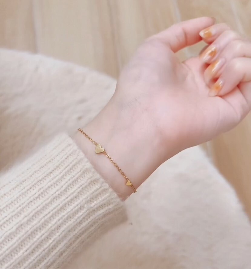 手鍊, 純銀, 醫療鋼, 仙女, 飾品, 韓國飾品, 氣質, 優雅, 愛心