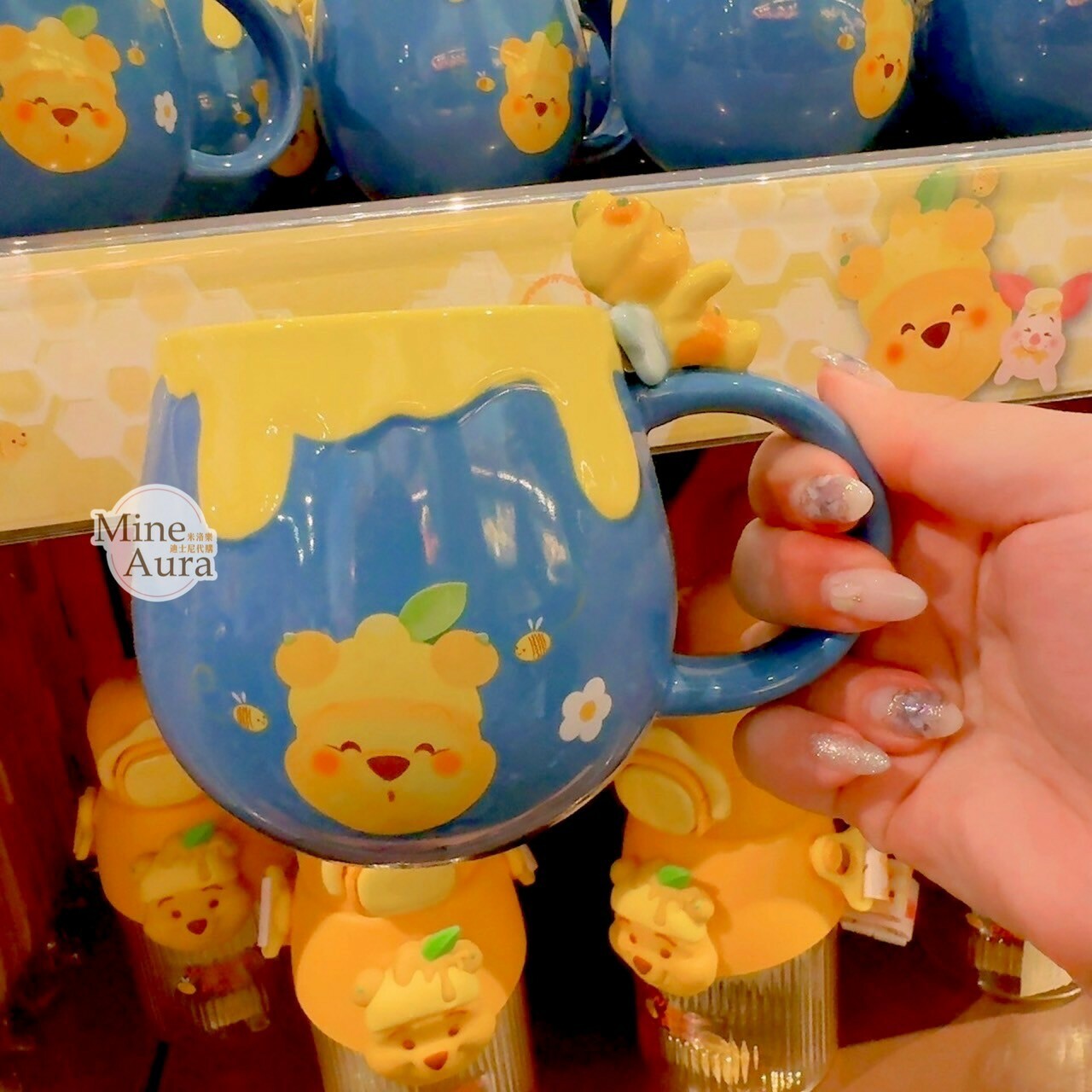 春日系列 小熊維尼 Winnie the Pooh 小豬 皮傑 piglet 造型 馬克杯 水杯 -香港迪士尼樂園