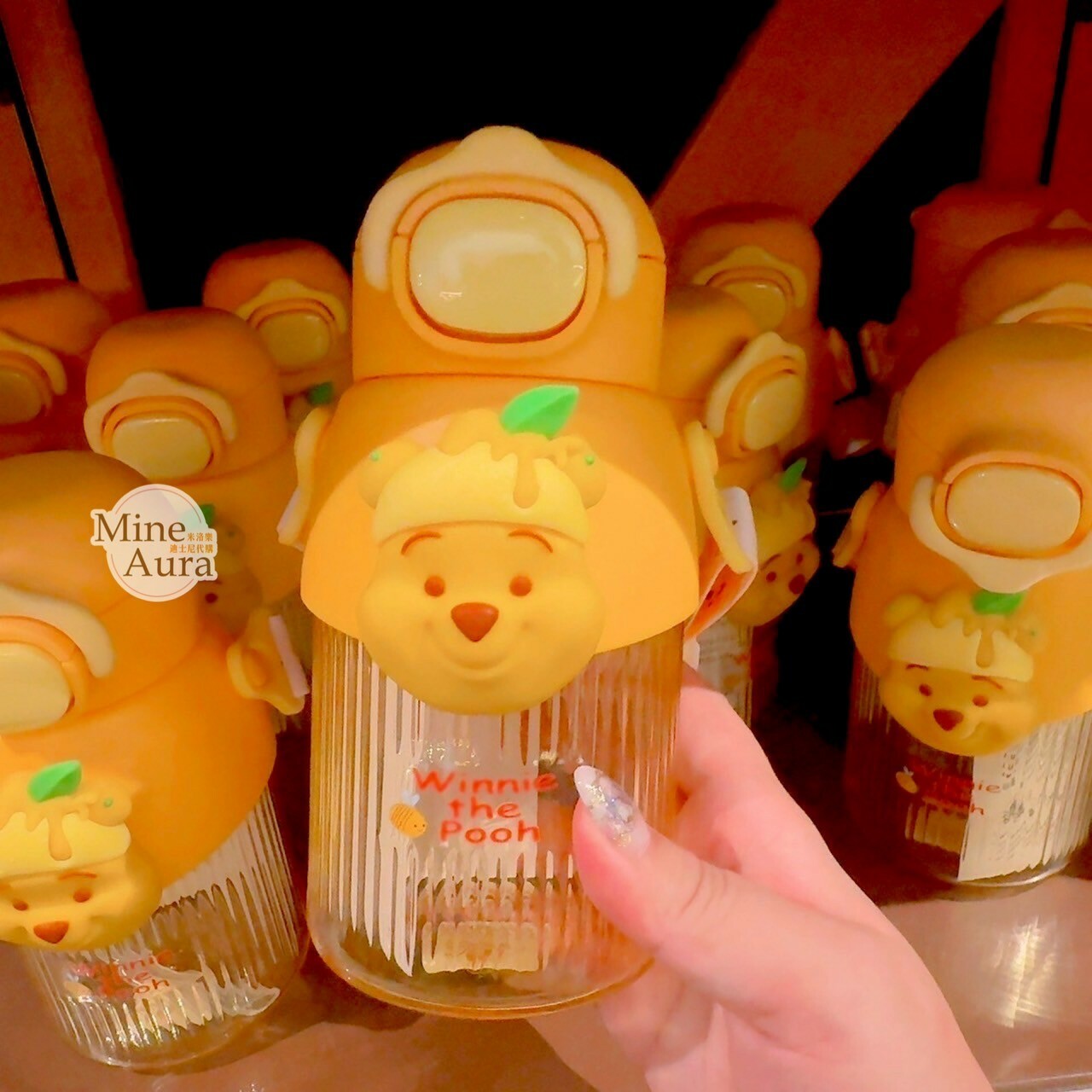 春日系列 小熊維尼 Winnie the Pooh 造型 水壺 -香港迪士尼樂園