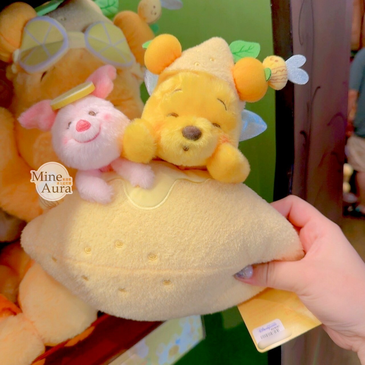 春日系列 小熊維尼 Winnie the Pooh 小豬 皮傑 piglet 趴趴 趴姿 娃娃 玩偶 -香港迪士尼樂園