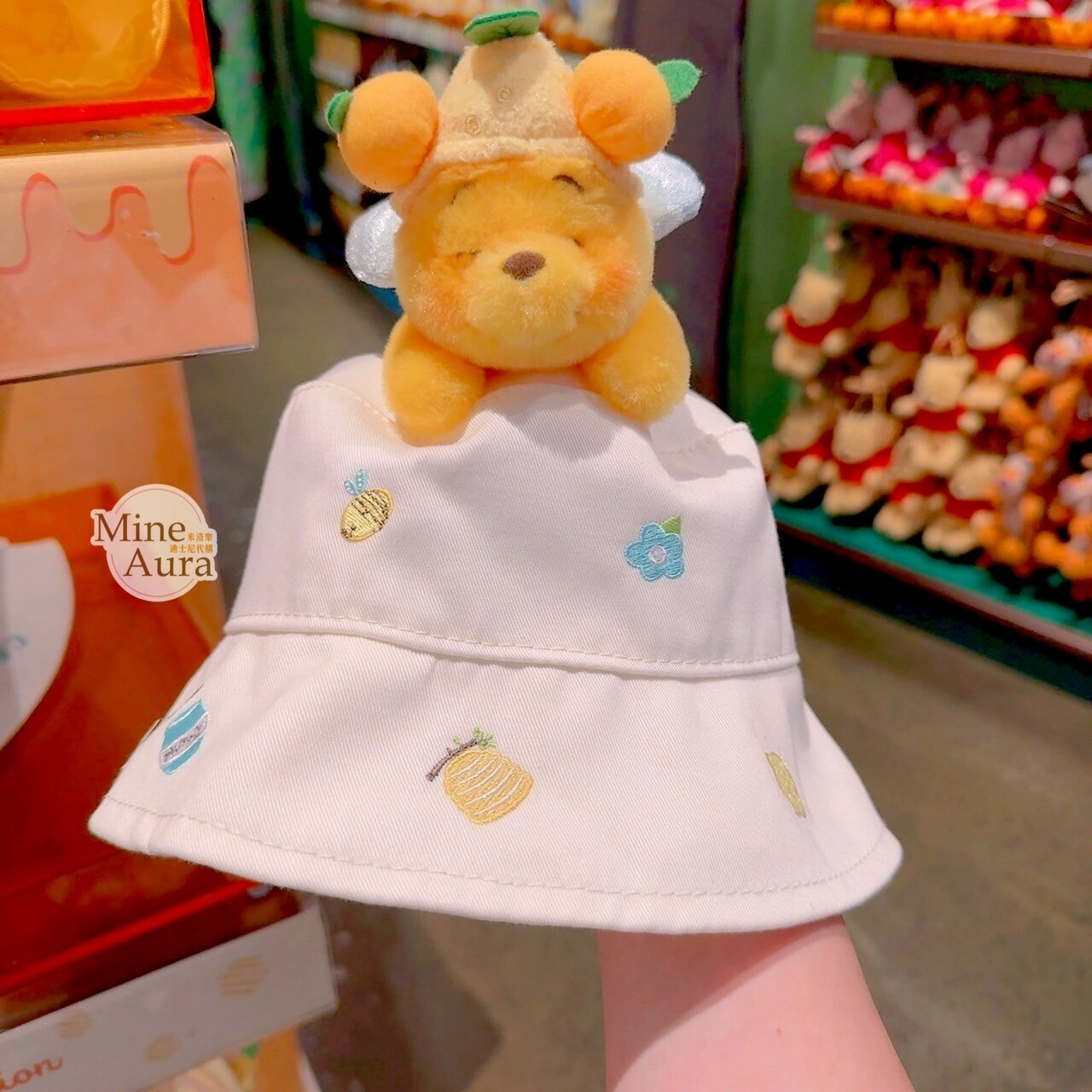 春日系列 小熊維尼 Winnie the Pooh 絨毛趴趴造型 漁夫帽 帽子 -香港迪士尼樂園