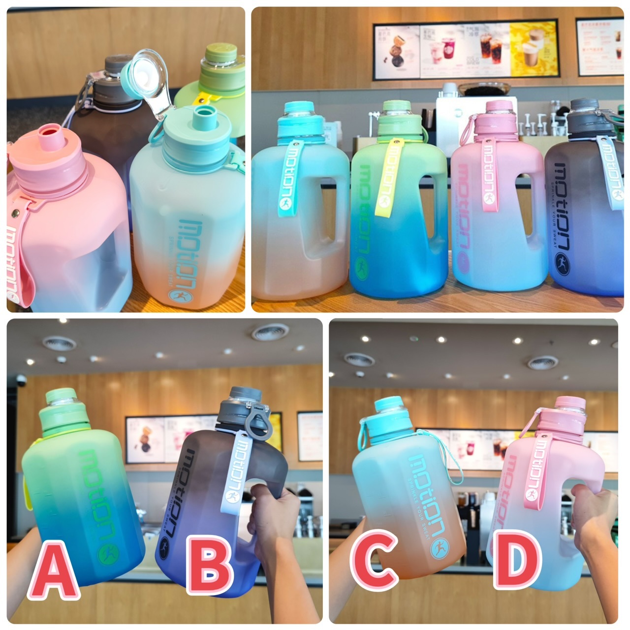 🌟🌟Amazon熱賣🌟🌟超大容量清新漸層水樽 (2200ml)-2400902