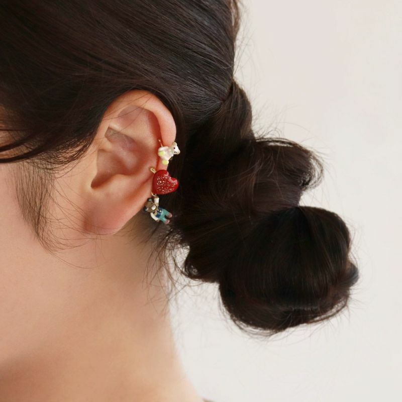 Ayatorie 熊仔心心耳骨夾