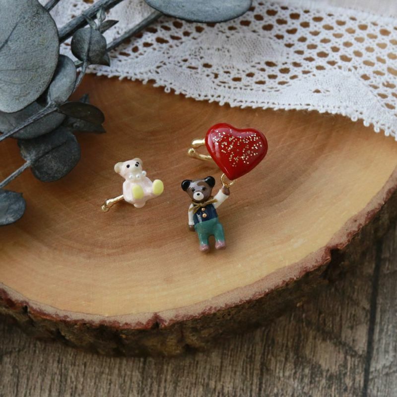 Ayatorie 熊仔心心耳骨夾