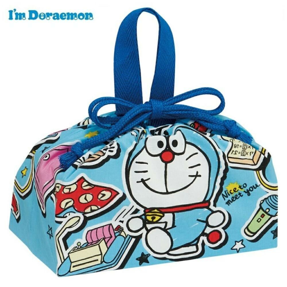 [生活用品] 哆啦A夢束口便當手提袋 日本製