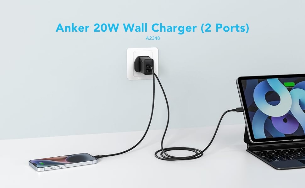 Anker 20W Wall Charger (2 Ports) 雙輸出充電器 (A2348)