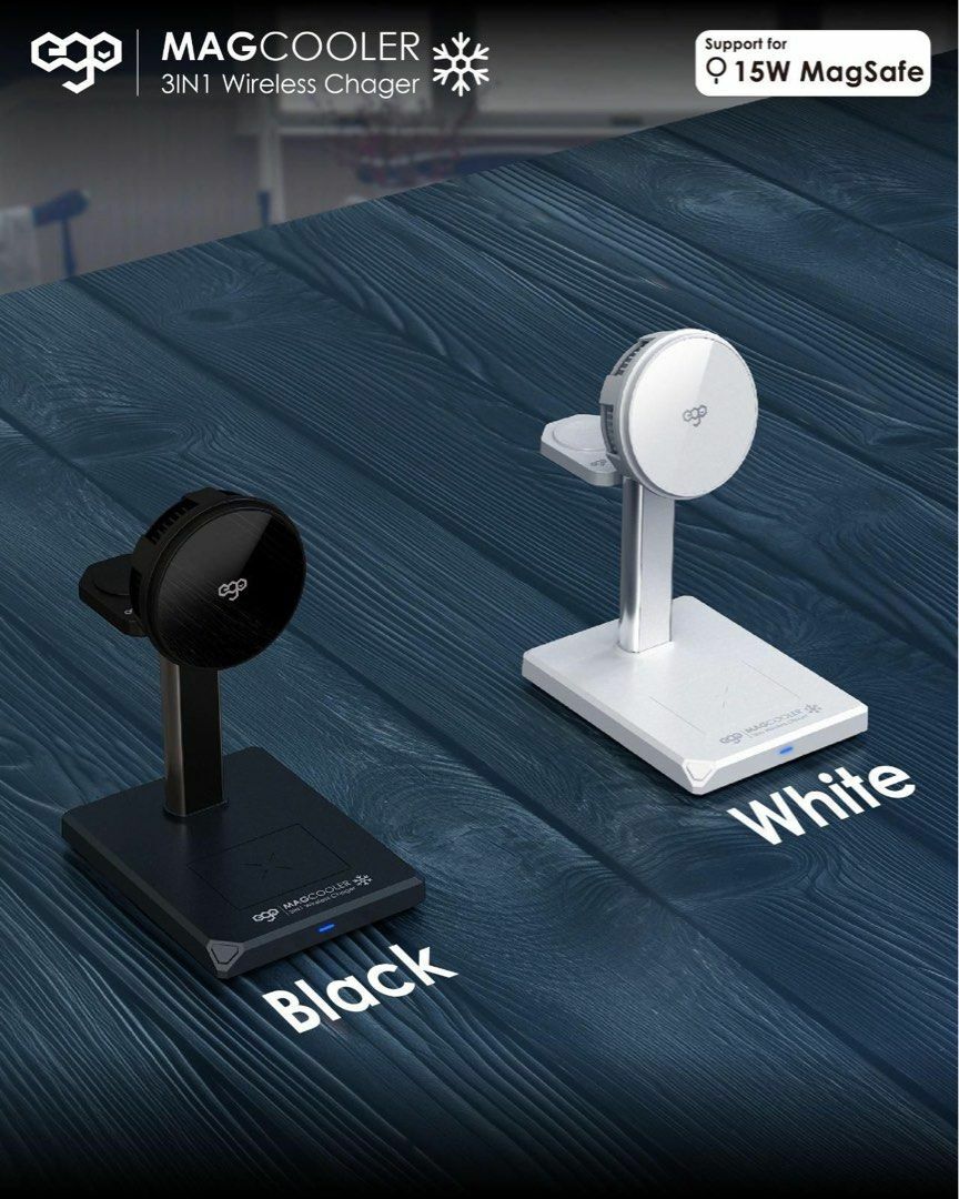 EGO MagCooler@ 3in1 Wireless Charger 半導體制冷無線充電器