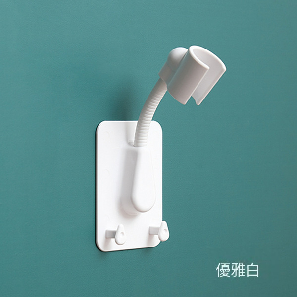 Non-perforated universal shower bracket holder holder [white strong adhesive]