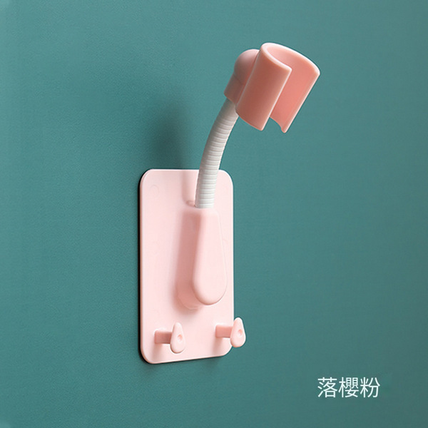 Non-perforated universal shower bracket holder [pink strong adhesive]