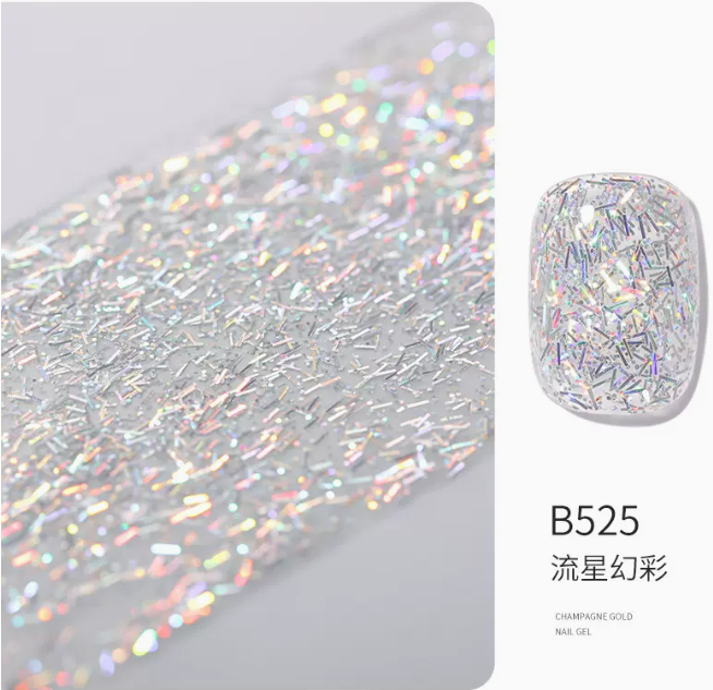 Nail Glitter Phototherapy Gel Rose Gold Bottle B525