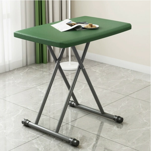Hot selling plastic folding table, lift coffee table, outdoor plastic table, computer table, small dining table (76x50x66cm high) (dark green) up to 66cm