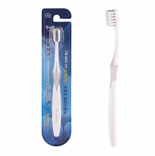 【Gray】Spiral silk soft-bristled toothbrush 