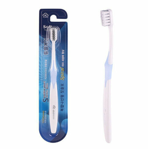 【Blue】Spiral silk soft-bristled toothbrush 