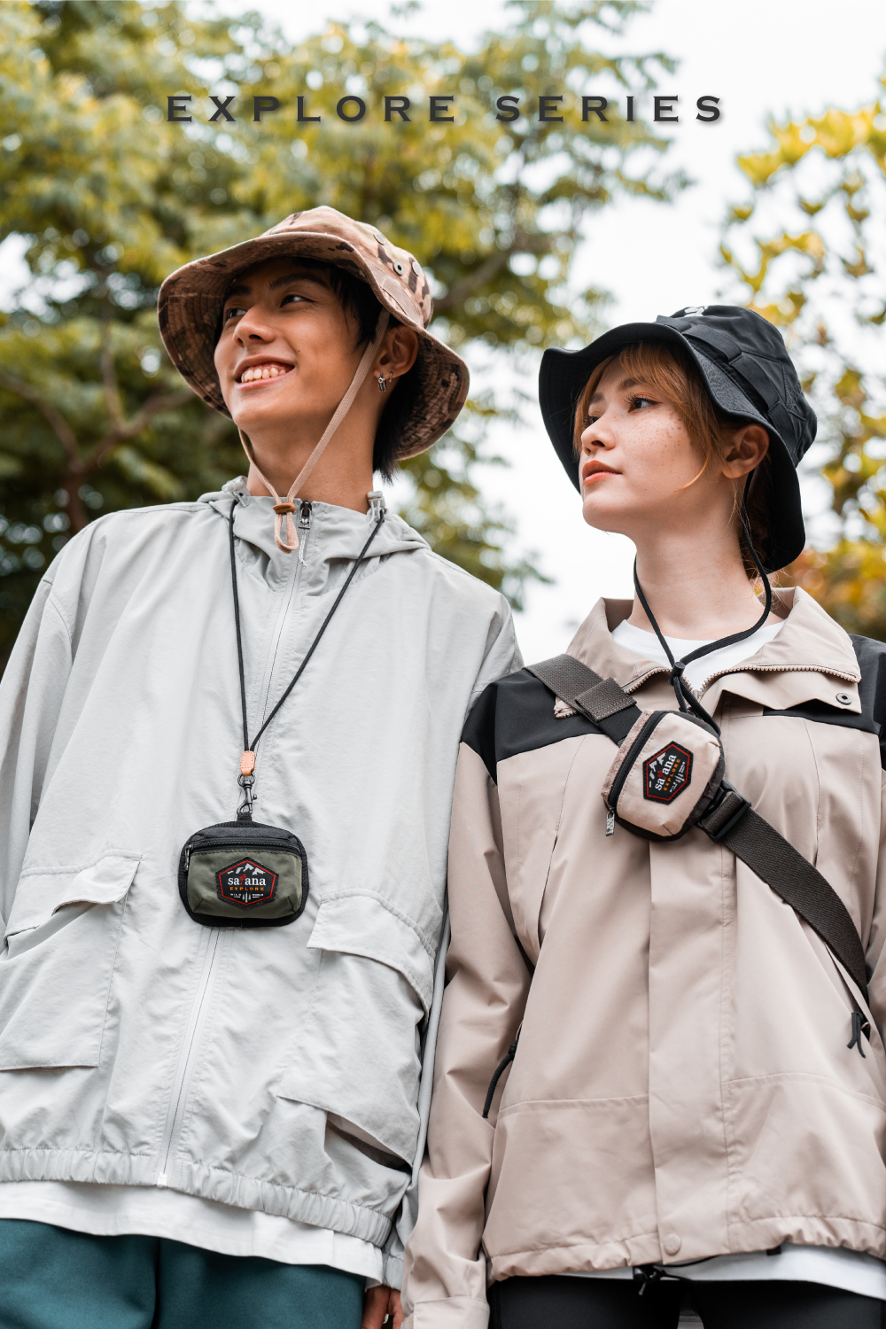 satana EXPLORE 探索卡片零錢包-軍綠色拼接 SOSE0070-326 形象照