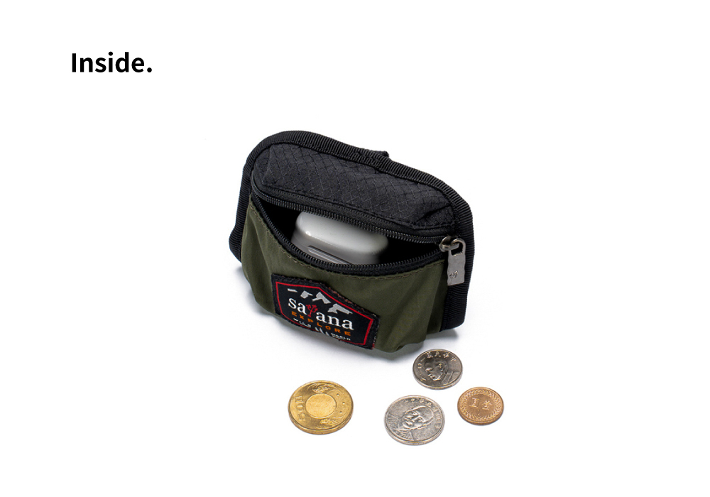 satana EXPLORE 探索卡片零錢包-軍綠色拼接 SOSE0070-326 內部隔層照