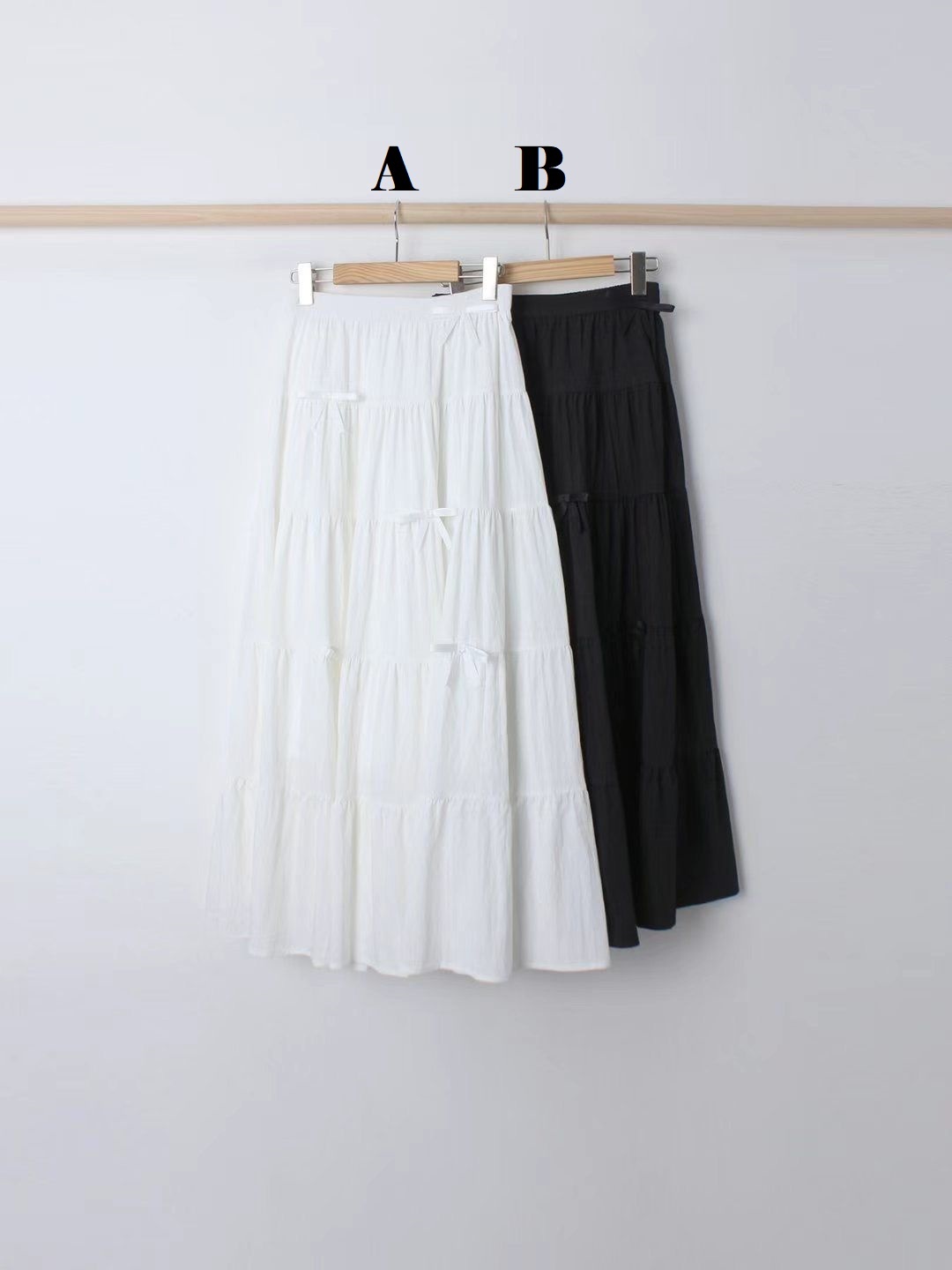 SK#14392🤎輕柔蝴蝶結大擺擺裙