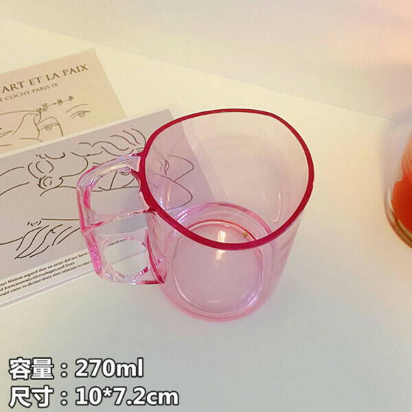 爆款創意帶牙孔牙杯（粉色201-300ml）