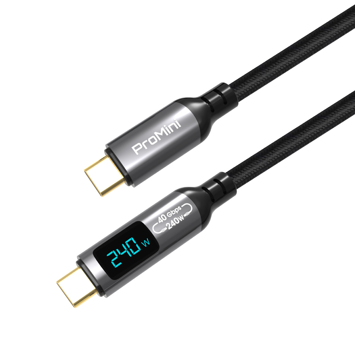 ProMini 240W 4.0 LED 超高速數據傳輸LED Type-C顯示線