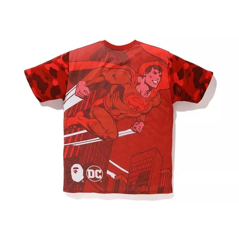 Bape 滿版紅迷彩超人S短T 短袖 聯名 紅色 BAPE-310CM [台灣現貨]