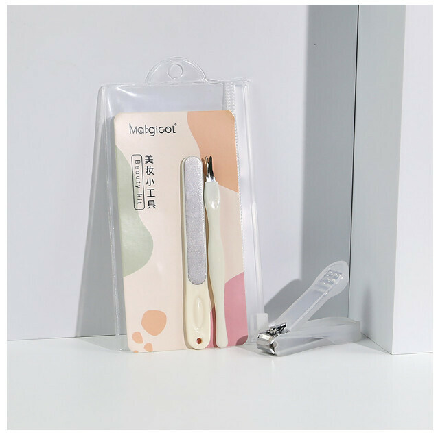 Nail clipper set (nail clipper transparent 3-piece set)