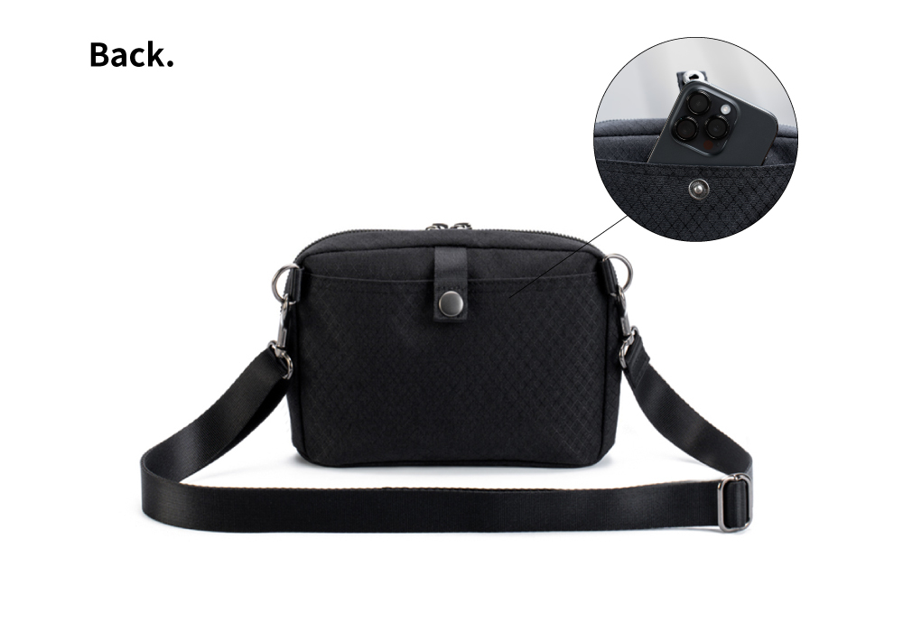 satana EXPLORE 探索貼身斜背包-軍綠色拼接 SOSE0090-326 背面照