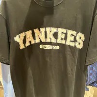 [S] MLB YANKEES S/S T-SHIRT,BLACK, 3ATSV0633GP002-50BKS (SMLB353)