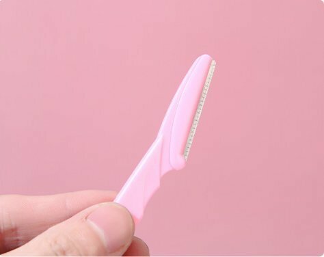 Eyebrow trimmer with handle Eyebrow shaver Single box Random color 