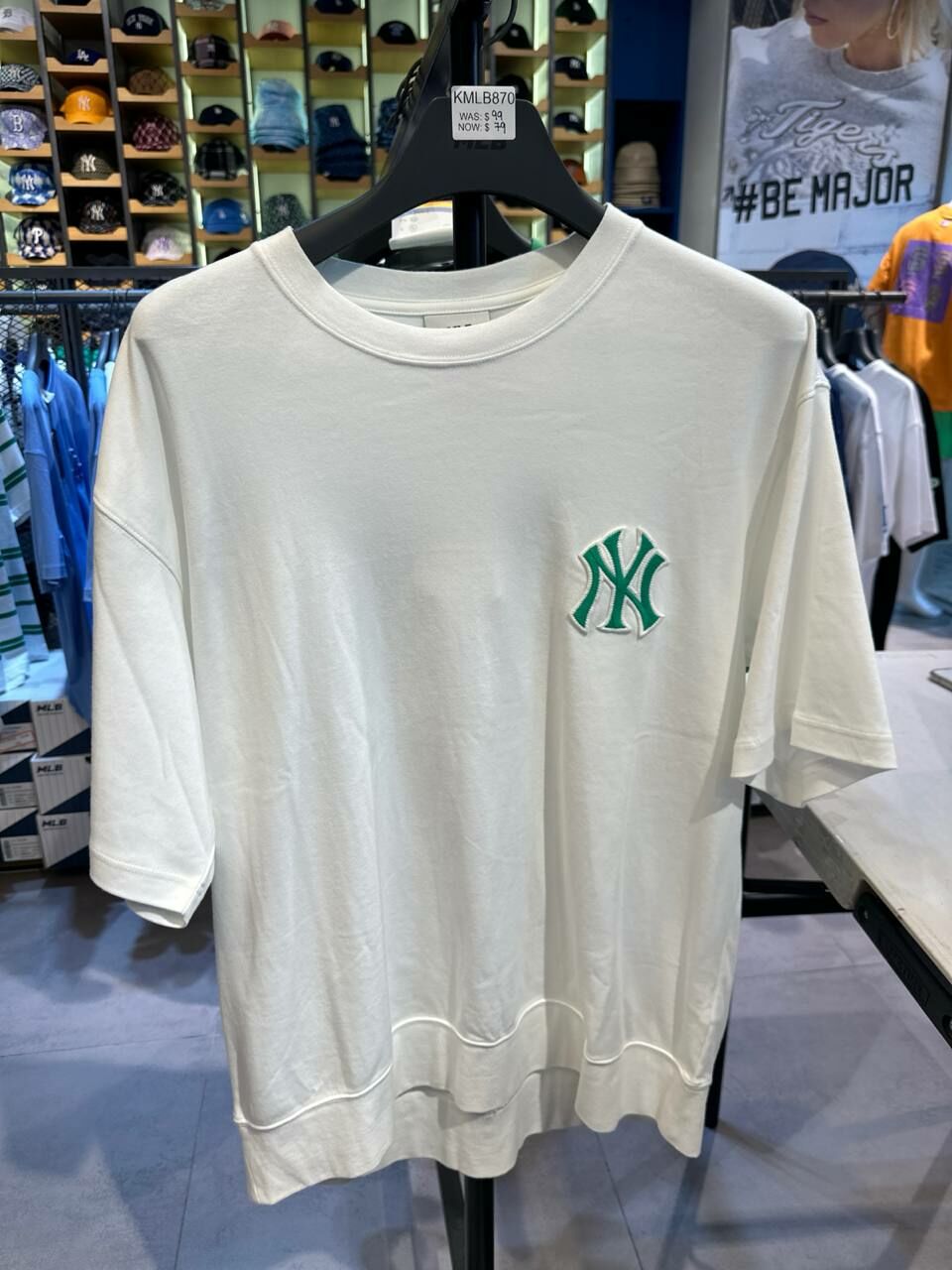 [S] MLB NEW YORK YANKEES LOGO PATCH FIT OVER T-SHIRT,IVORY, 3ATSD0133GP001-50IVS (SMLB355)