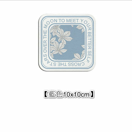 Diatomaceous earth coaster bathroom anti-slip absorbent mat【Blue 10x10cm】