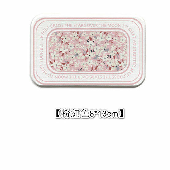 Diatomaceous earth coaster bathroom anti-slip absorbent mat【Pink 8*13cm】