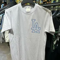 [S] MLB BIG LA LOGO T-SHIRT DRESS,WHITE, 31OP05131-70W (SMLB364)
