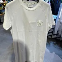 [S] MLB EMBROIDERED NY LOGO STREET STYLE T-SHIRT DRESS,WHITE, 3FOP00423K0001-50WHS (SMLB369)