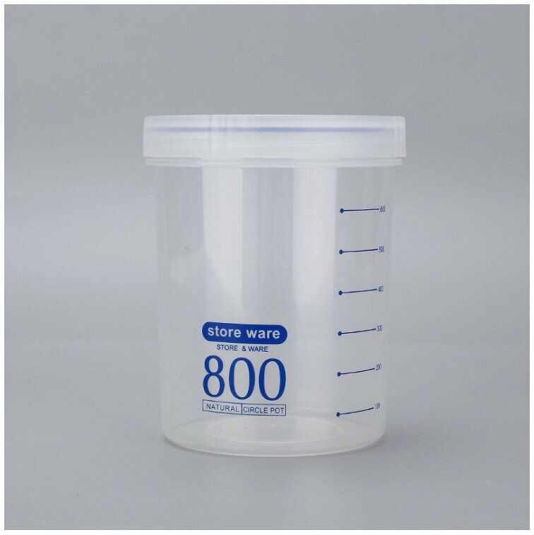 ROUND STORAGE BOX RICE BOX (800ML BLUE)