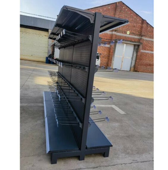 Hotly recommended supermarket convenience store shelves, storage racks, display racks [with a top layer gray on top // length 273*width 80*height 135] [25 cm long with 120 transparent tag hooks]