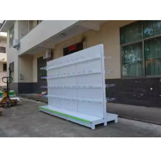 Hotly recommended supermarket convenience store shelves, storage racks, display racks [double-sided hook rack white // length 273*width 80*height 135] [25 cm long with 120 transparent tag hooks]