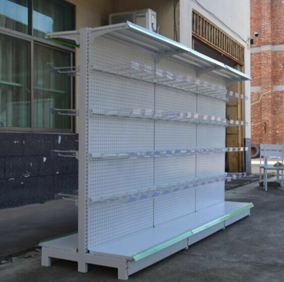 Hotly recommended supermarket convenience store shelves, storage racks, display racks [with a white top plate // length 273*width 80*height 135] [25 cm long with 120 transparent tag hooks]