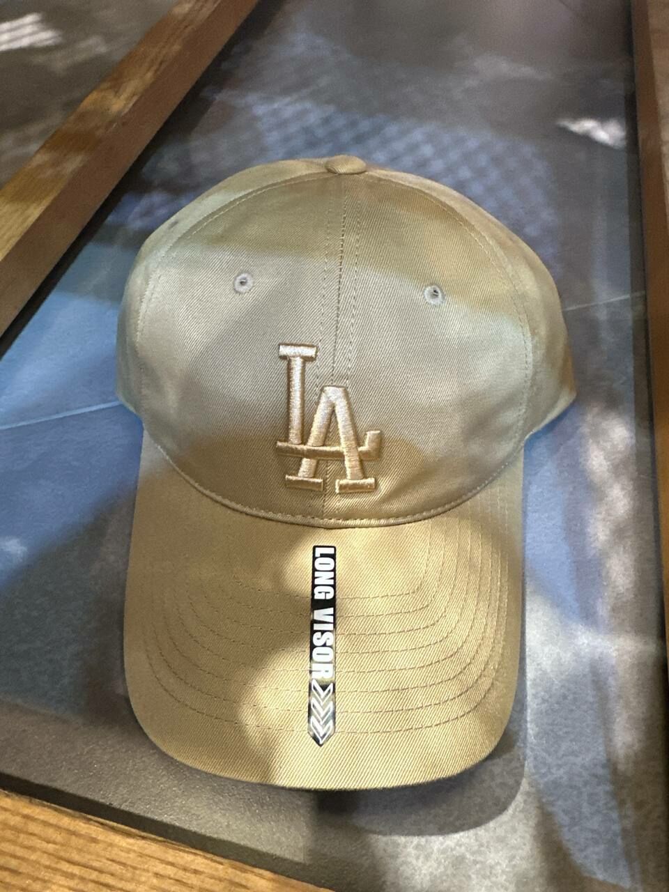 [S] MLB LA EMBROIDERED LOGO CAP,BEIGE, 3ACP5501NGP003-07BGS (SMLB386)