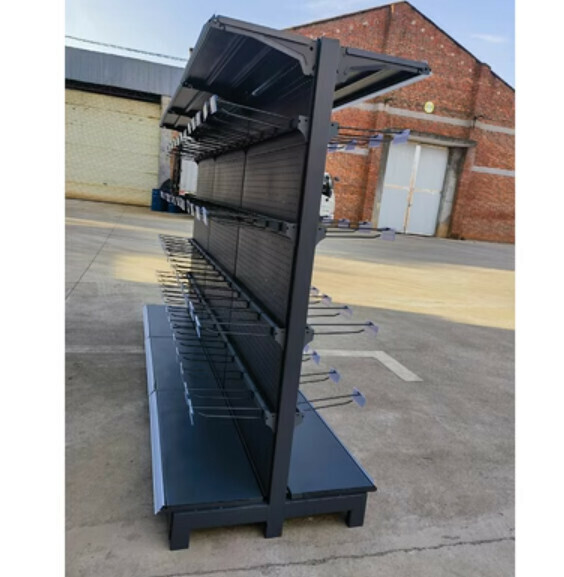 Hotly recommended supermarket convenience store shelves, storage racks, display racks [with a top layer of gray top plate // length 273*width 80*height 165] [25 cm long with 120 transparent tag hooks]
