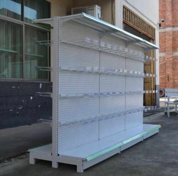 Hotly recommended supermarket convenience store shelves, storage racks, display racks [with a white top plate on top // length 273*width 80*height 165] [25 cm long with 120 transparent tag hooks]