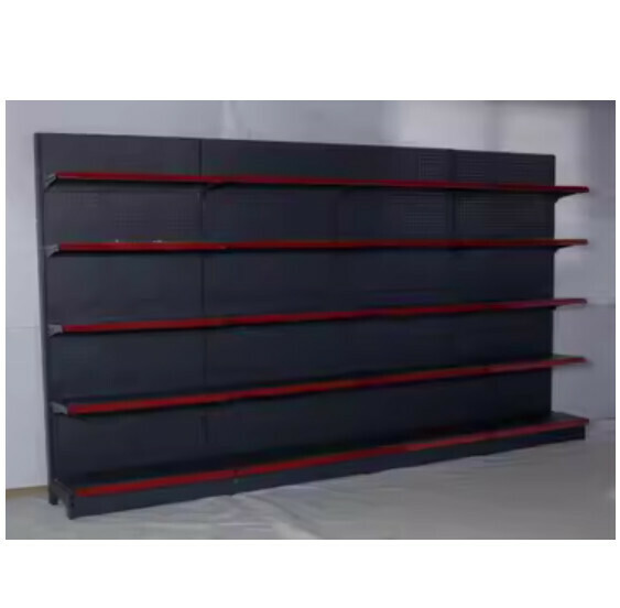 Hotly recommended supermarket convenience store shelves, storage racks, display racks [1.65 high/single side 3.6 long 5 layers] [color//milk white/sand gray] [please contact customer service to confirm the delivery color after placing the order]
