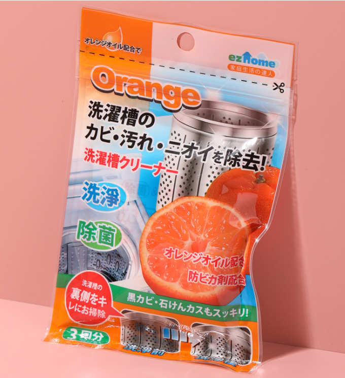 Washing machine cleaning powder [washing machine sink cleaner - orange flavor]