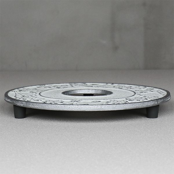 【岩鑄】櫻 銀麻色 鑄鐵壺墊-大